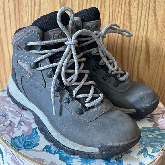 Columbia Grey Blue Hiking Boots - Picture 1 of 9